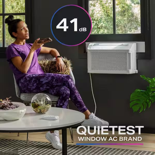 Air Conditioner - Profile ClearView Ultra Quiet 6,100 BTU Window Air Conditioner Cools 250 sq. ft. Quiet, Easy Install in White