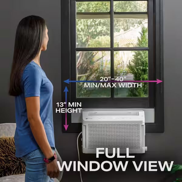 Air Conditioner - Profile ClearView Ultra Quiet 6,100 BTU Window Air Conditioner Cools 250 sq. ft. Quiet, Easy Install in White