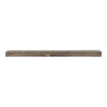 Shelf - Modern Ember 72-in W x 3-in H x 8-in D Driftwood Stained Pine Hollow Rustic Fireplace Mantel Shelf