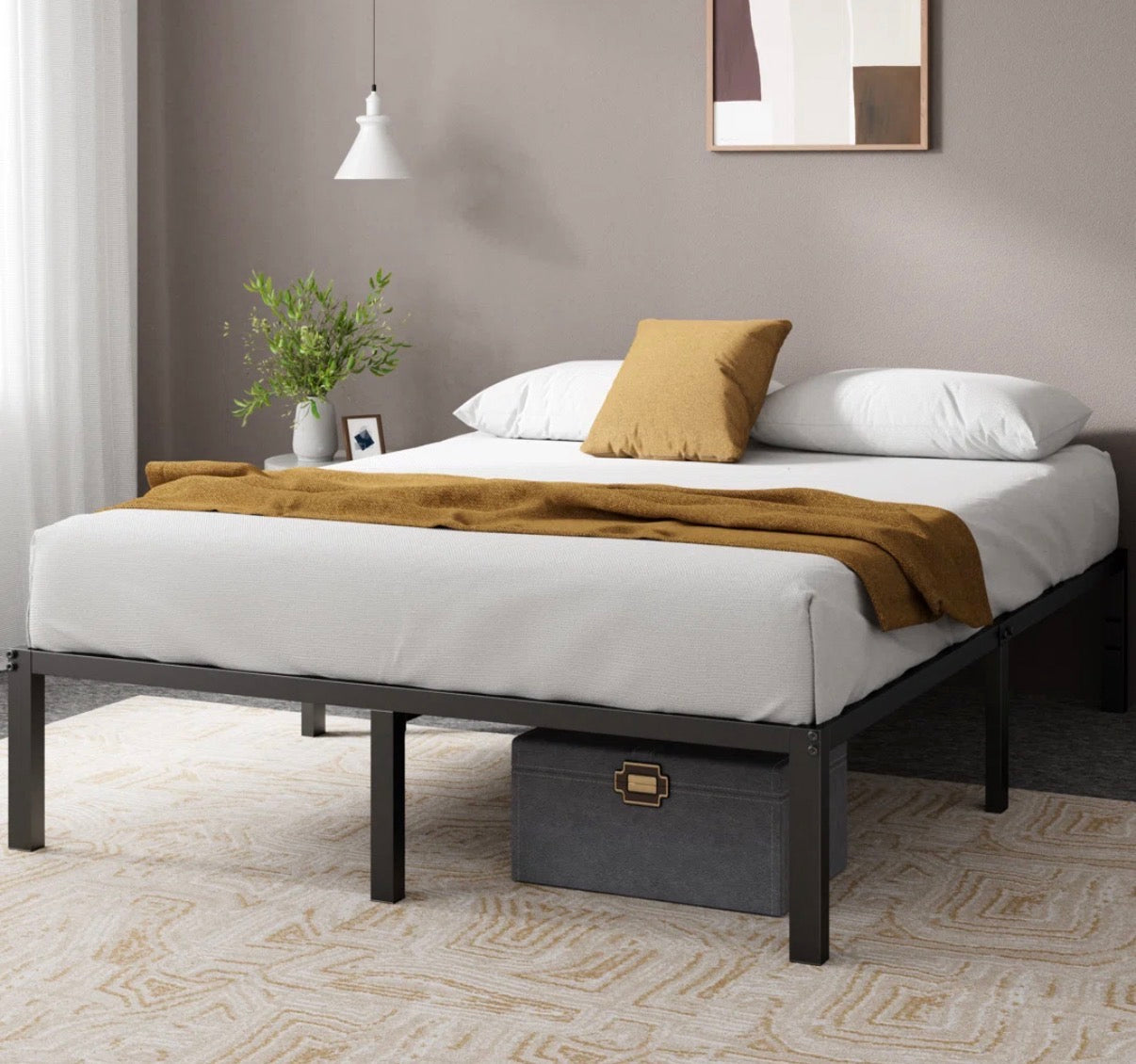 Bed - Queen Size Russel 14'' Contemporary Modern Bed Frame