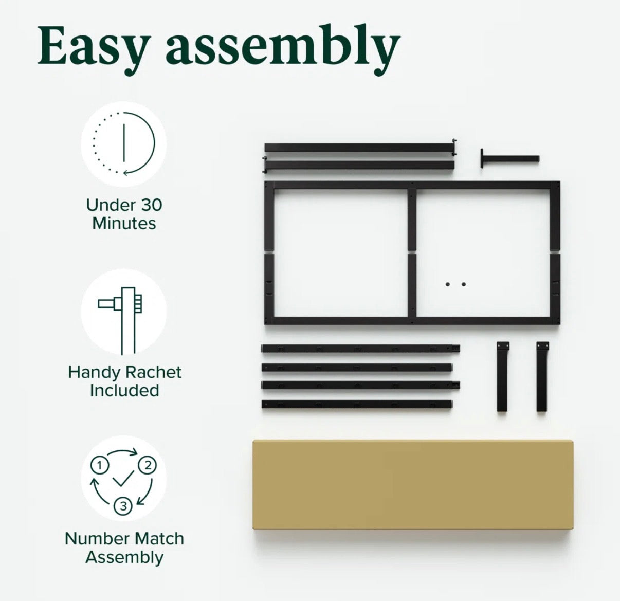 Bed - Queen Size Russel 14'' Contemporary Modern Bed Frame
