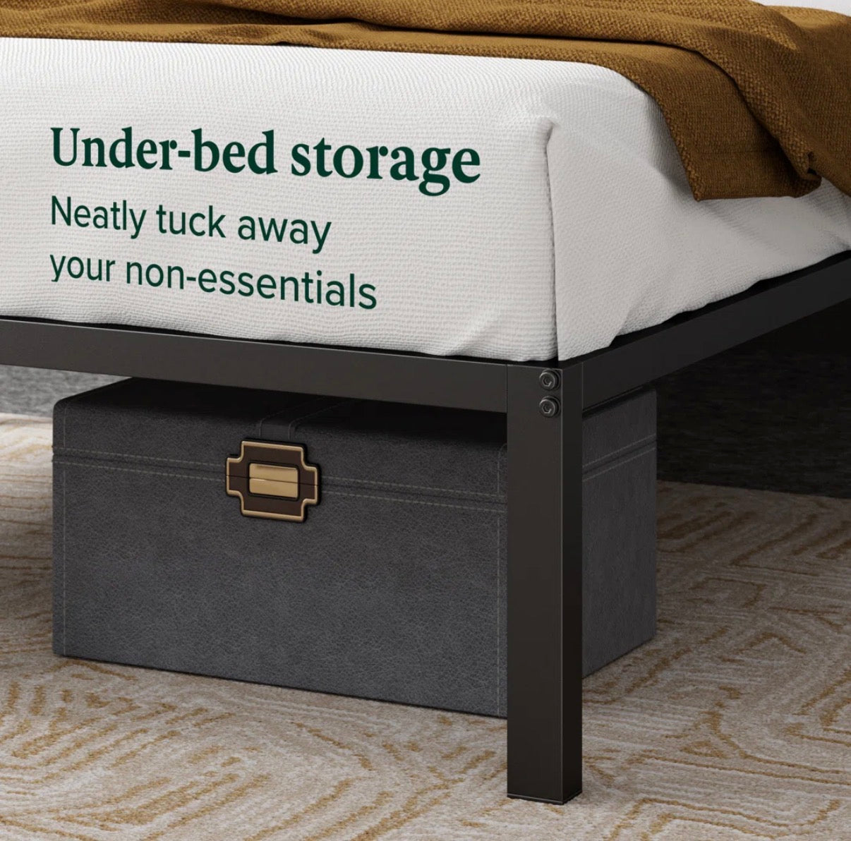 Bed - Queen Size Russel 14'' Contemporary Modern Bed Frame