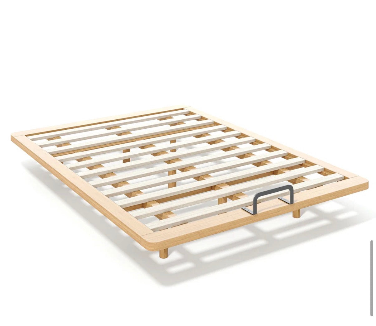 Bed - Full Size Solid Rayon from Bamboo Platform Bed Frame with Support Slats