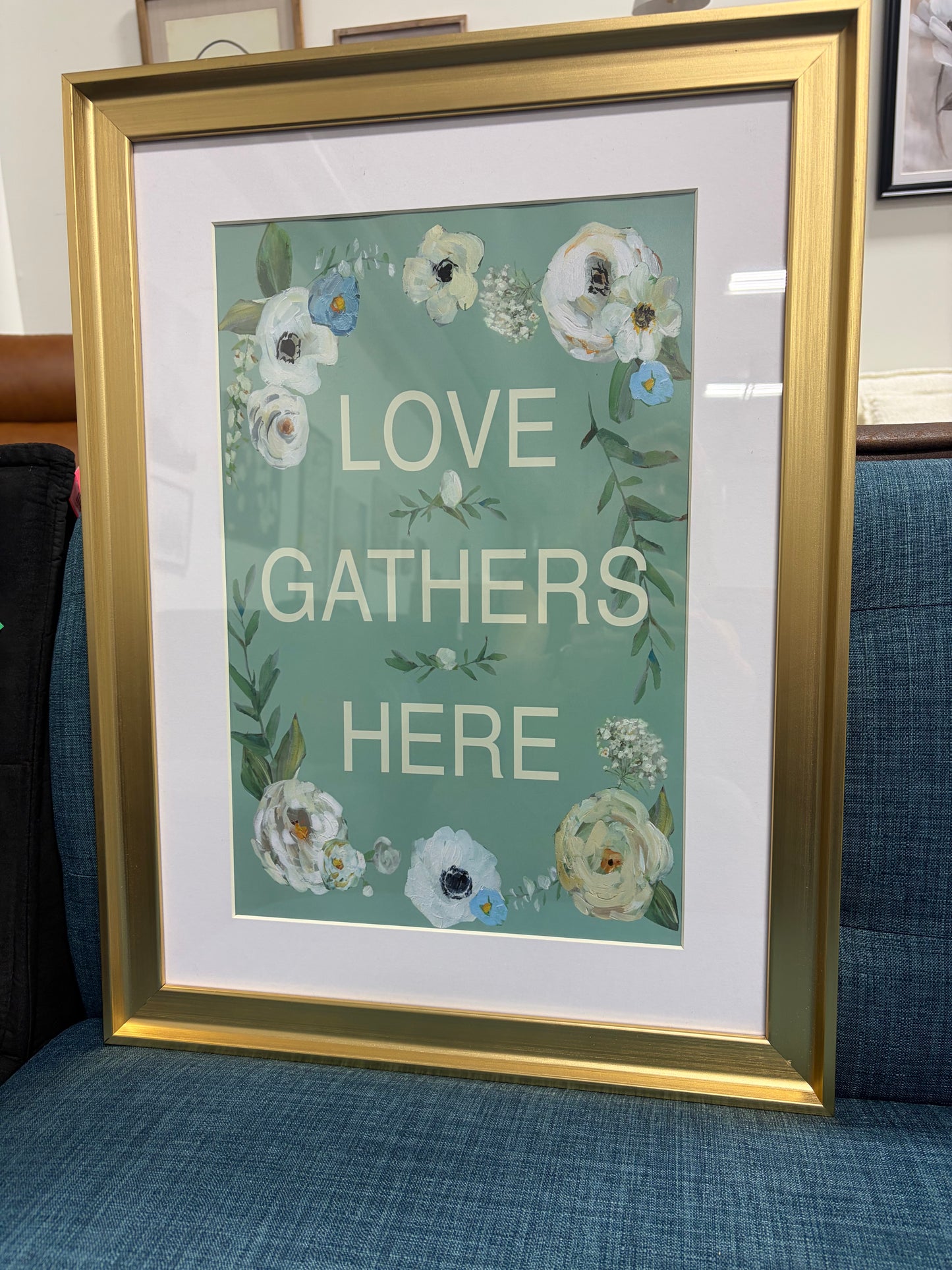 Framed Print - 18.5” x 24.5” Love, Gather, Here