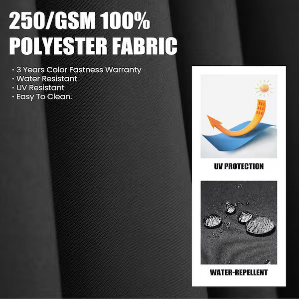 Outdoor Umbrella -  10 ft. x 10 ft. Double Top Patio Cantilever Umbrella in Black Square Aluminum Outdoor Offset Umbrella with Cross Stand