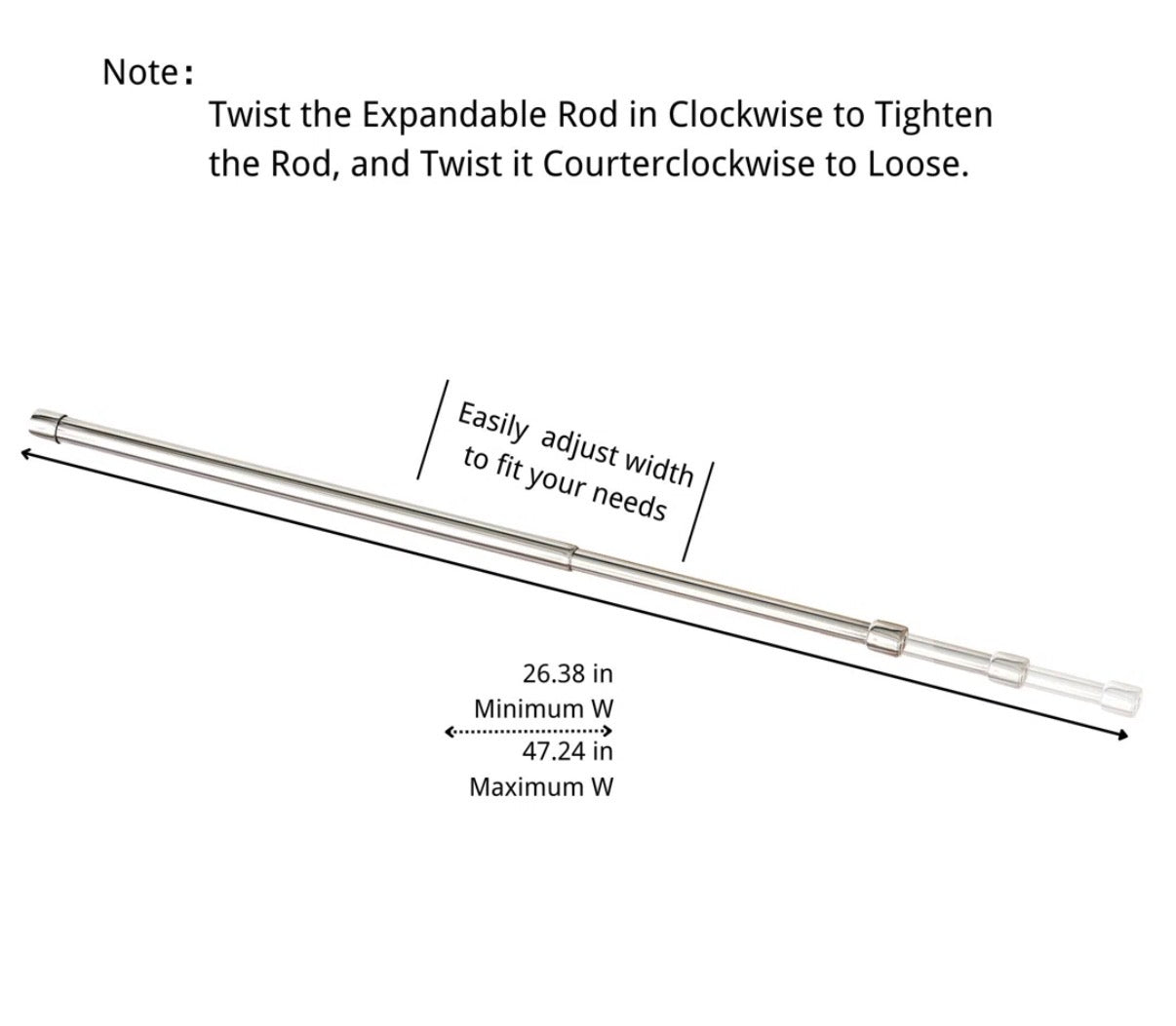 Closet Organizer - 76.5"-118" Closet Organizer With Drawers And 4 Hanging Rods