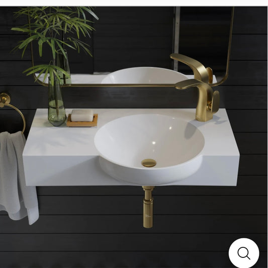 Sink - Bathroom Chateau 30" Right Side Faucet Wall-Mount Bathroom Sink - WF10.16.25