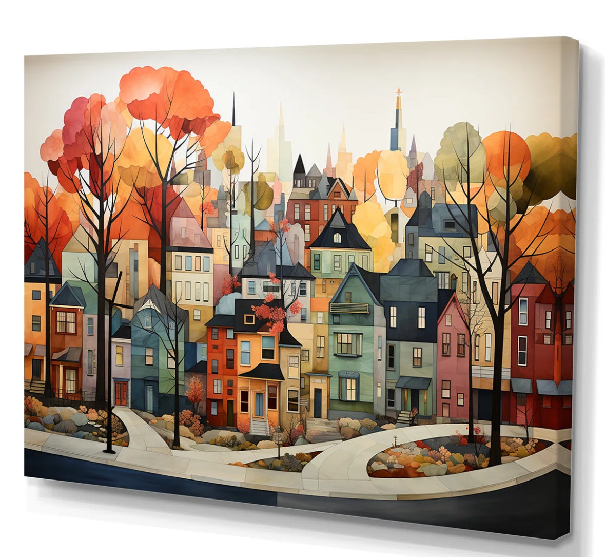 Wall Art - Canvas 30" H x 40" W Autumn Vintage Village New York - WF9.25.25