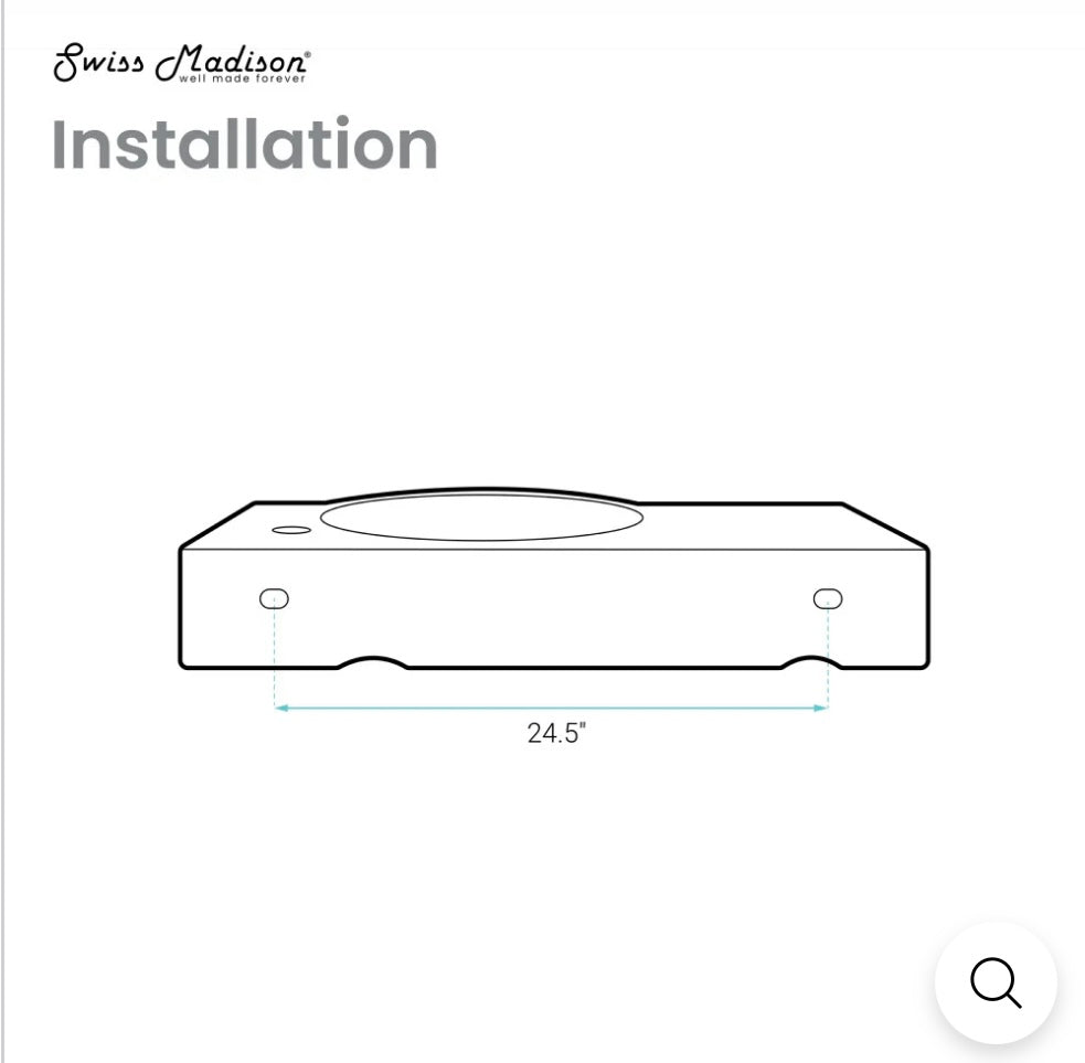 Sink - Bathroom Chateau 30" Right Side Faucet Wall-Mount Bathroom Sink - WF10.16.25