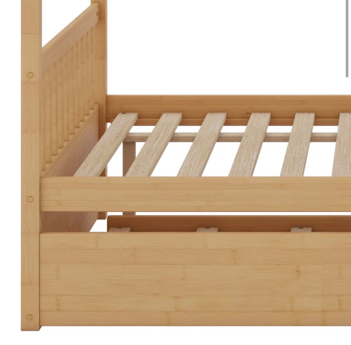 Bed - Full over Full with Trundle-Saving Wood Bunk Bed Featuring A Trundle And Convertible Design