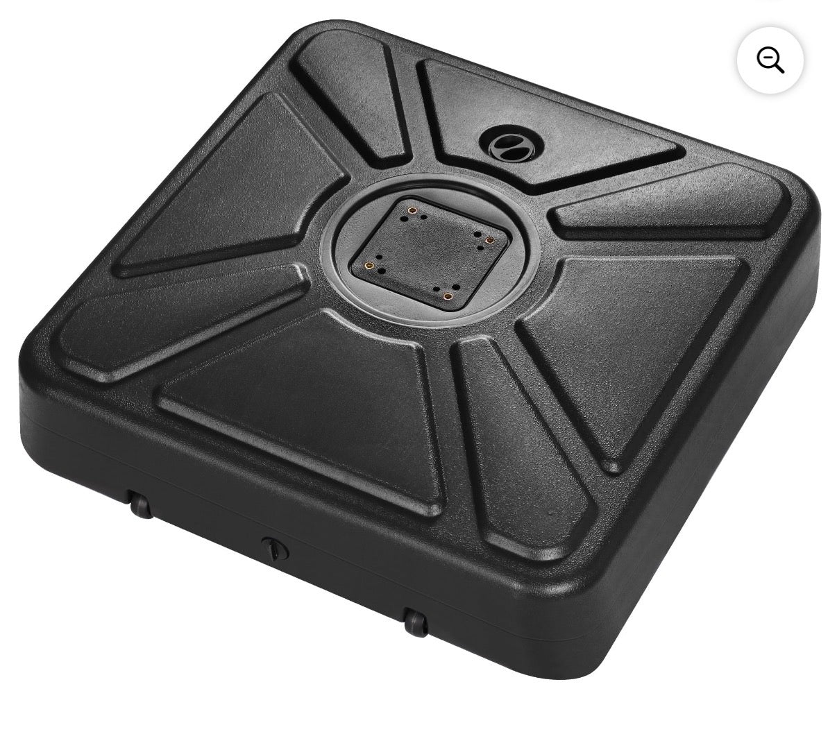 Umbrella Base - 220LBS Outdoor Patio Umbrella Base with 2 Wheels, 31.5 inch Fillable Mobile Offset Patio Umbrella Base, Heavy Duty Cantilever Umbrella Stand Water or Sand Filled for Garden Deck Pool Backyard