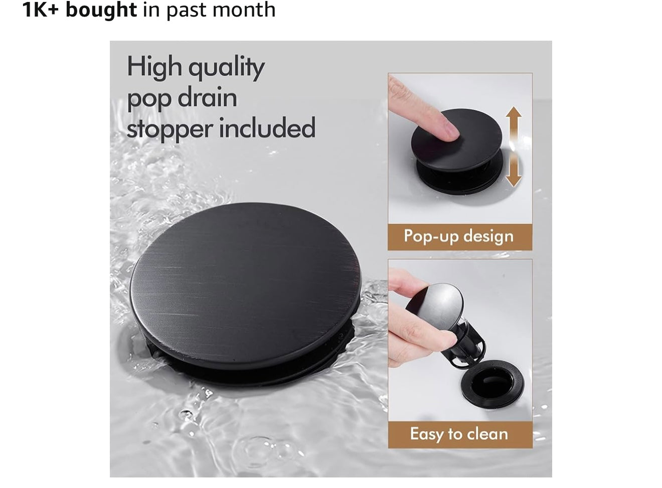 Faucet - Fransiton Black Waterfall Bathroom Faucet Lavatory Single Handle 1 or 3 Hole Bathroom Sink Faucet Washbasin Faucet with Deck and Pop-up Drain - WF5.19.25