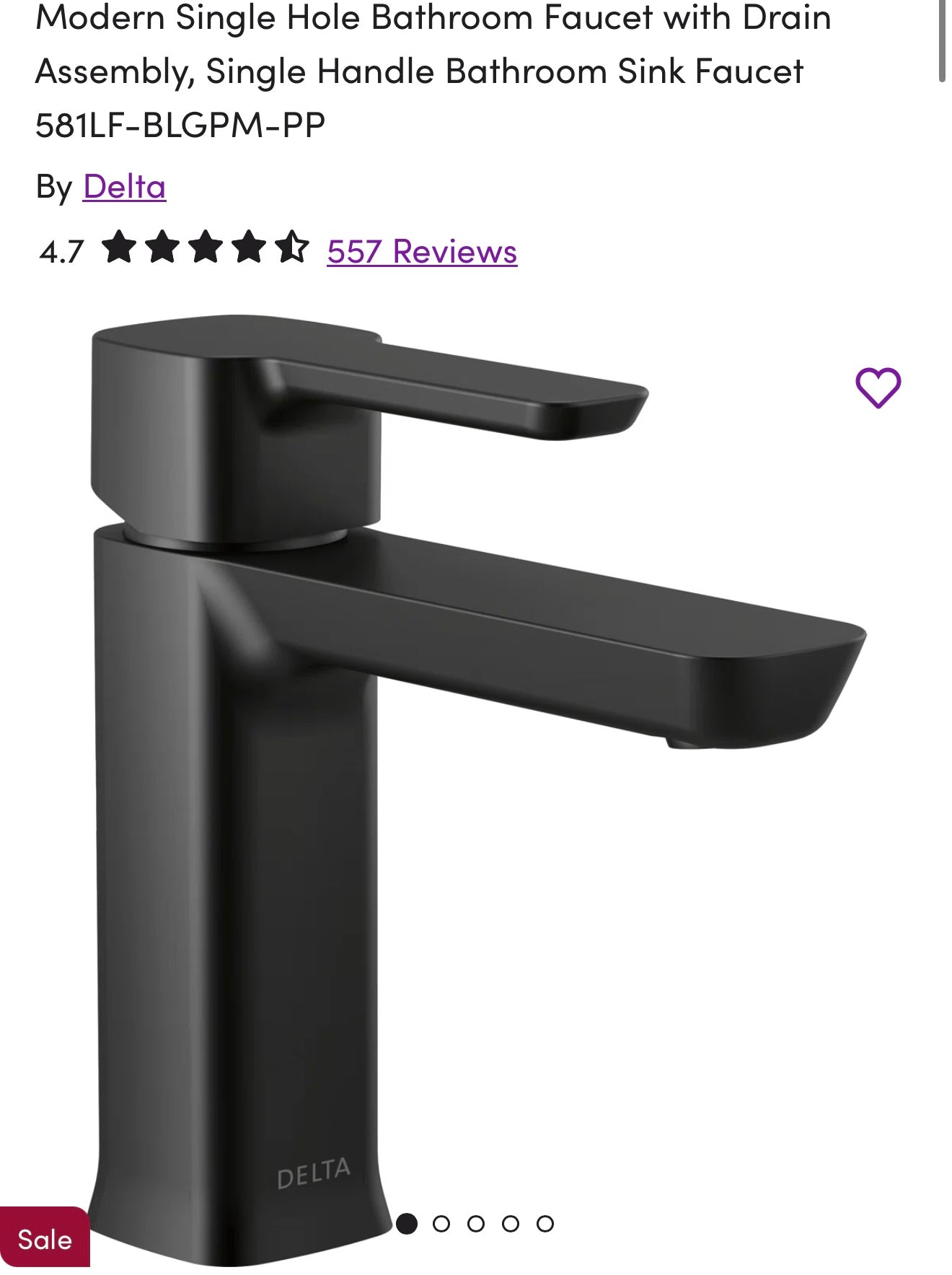 Faucet - Black Modern Single Hole Bathroom Faucet with Drain Assembly, Single Handle Bathroom Sink Faucet - WF11.7.25