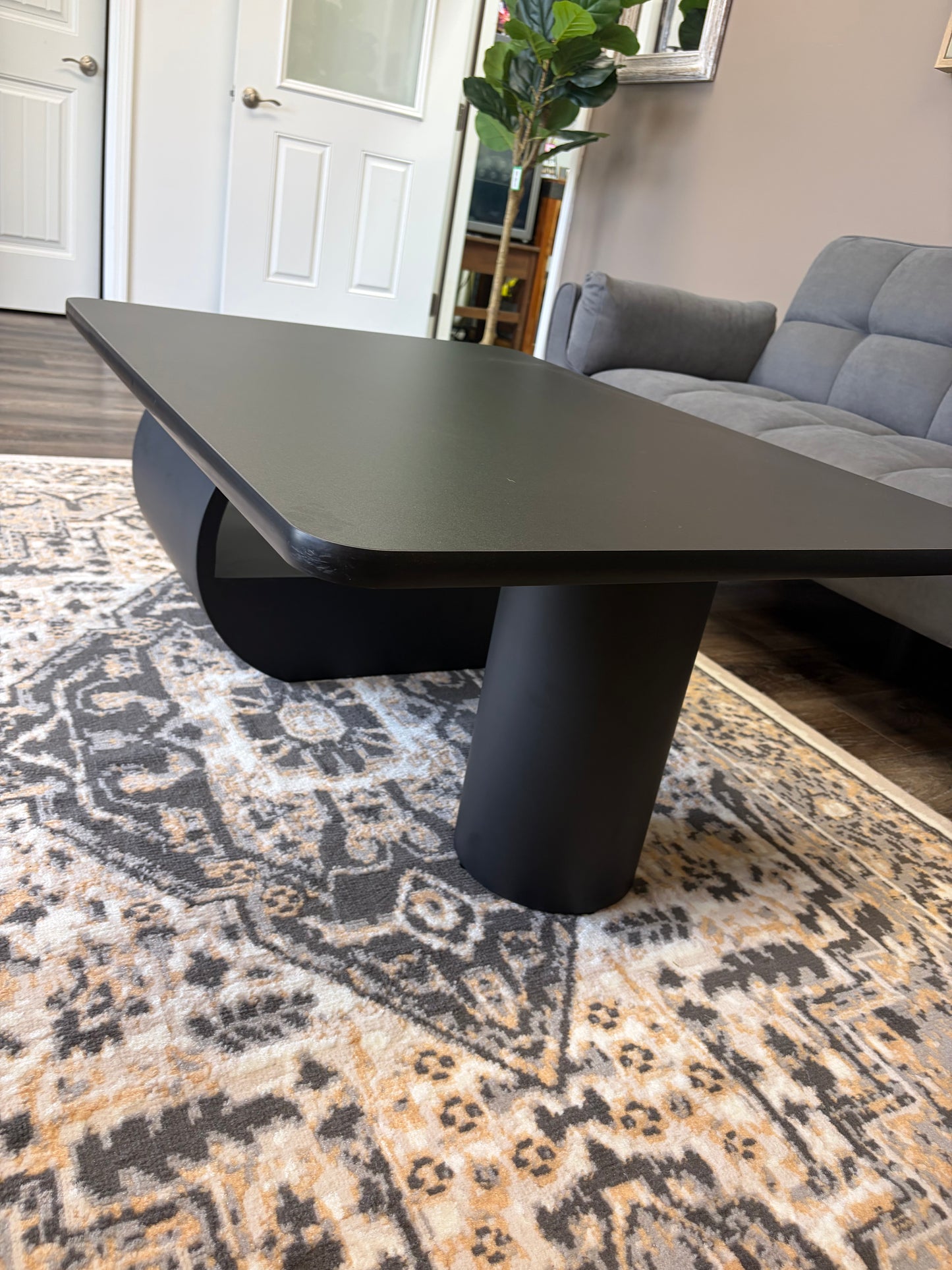 Coffee Table - Modern Black Storage Coffee Table