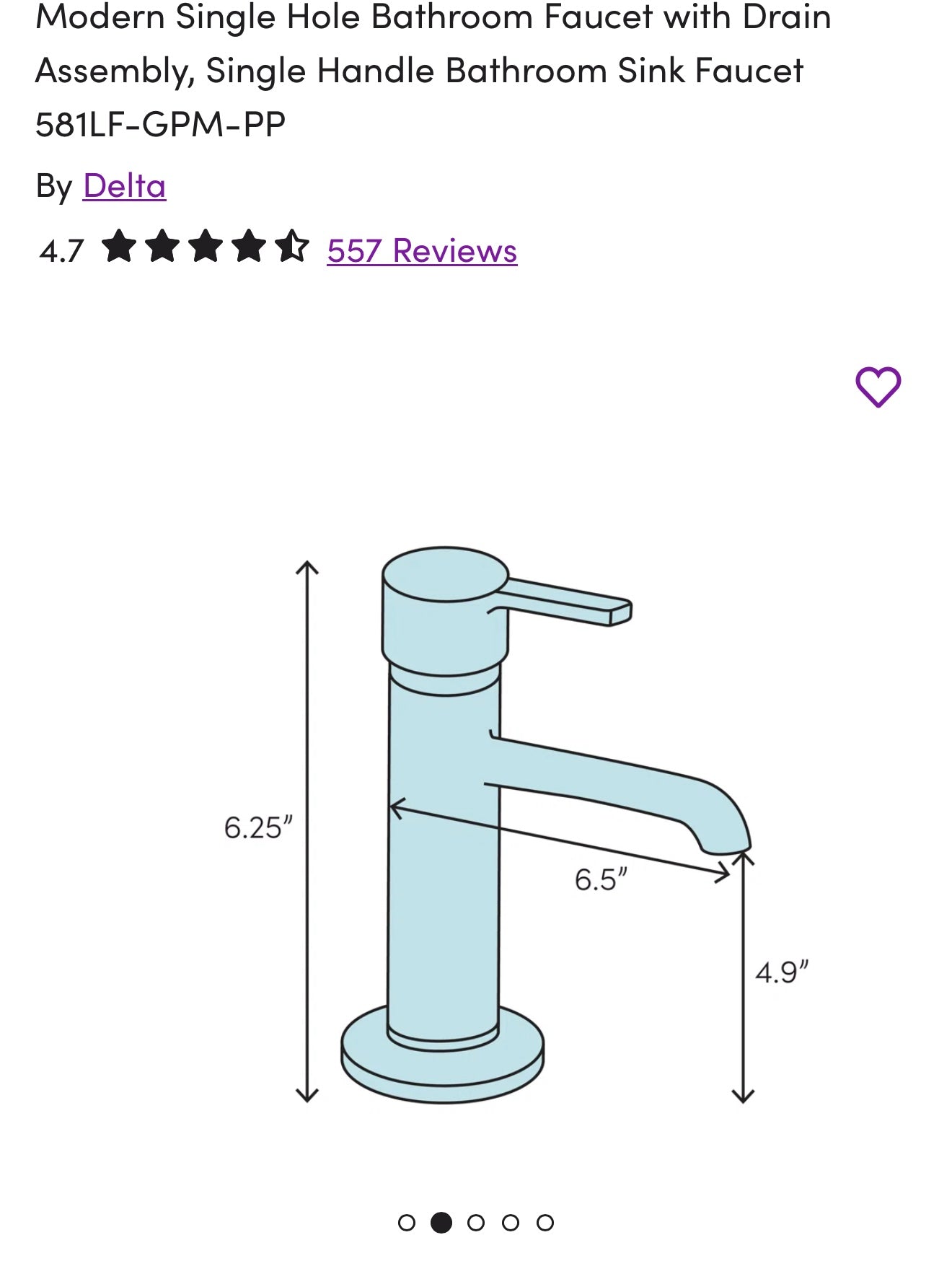 Faucet - Chrome Modern Single Hole Bathroom Faucet with Drain Assembly, Single Handle Bathroom Sink Faucet - WF11.7.25