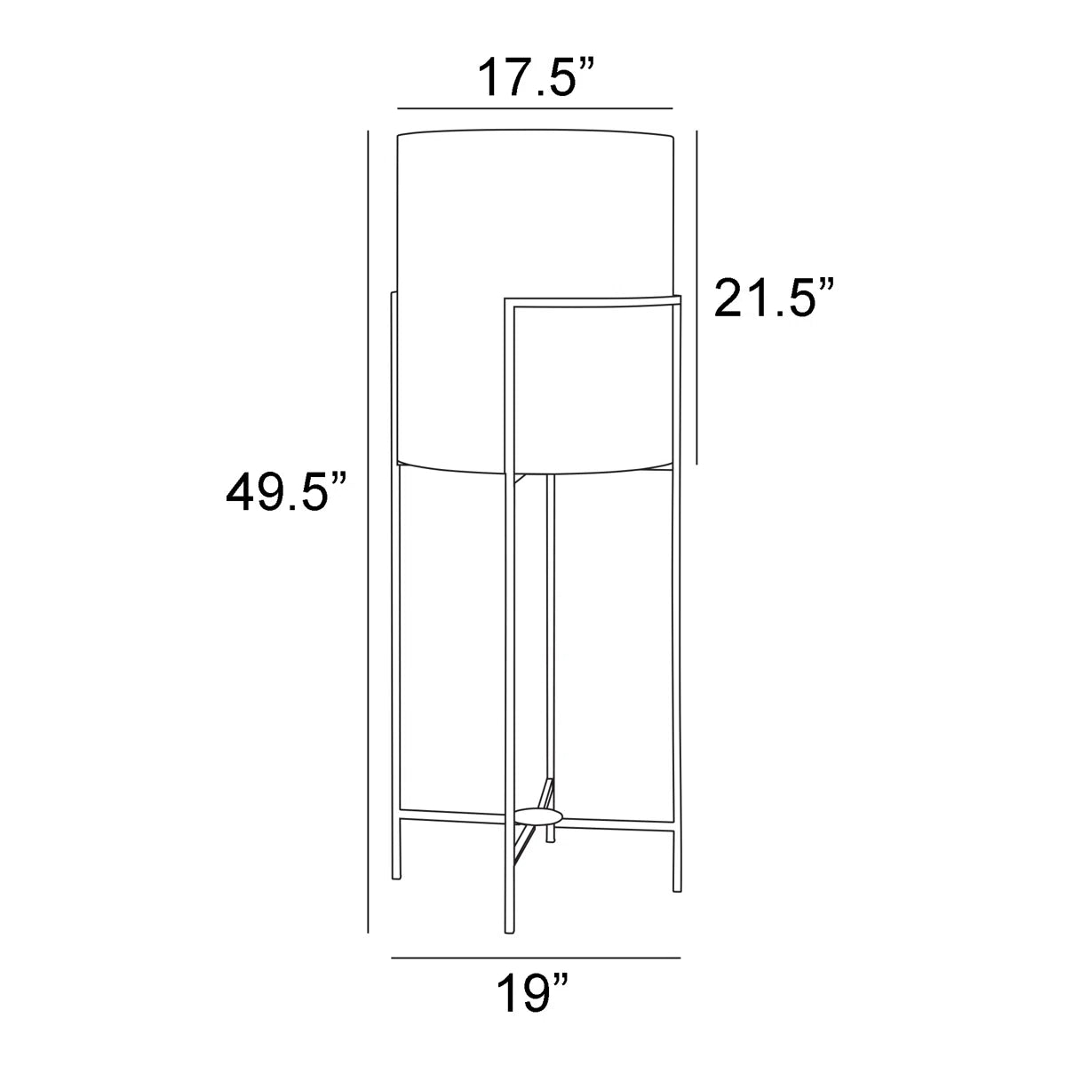 Home Decor - Garridan 49.5'' Battery Powered Integrated LED Indoor/Outdoor Floor Lamp - WF9.25.25