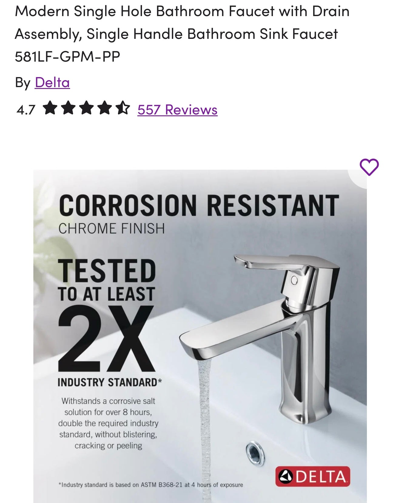 Faucet - Chrome Modern Single Hole Bathroom Faucet with Drain Assembly, Single Handle Bathroom Sink Faucet - WF11.7.25