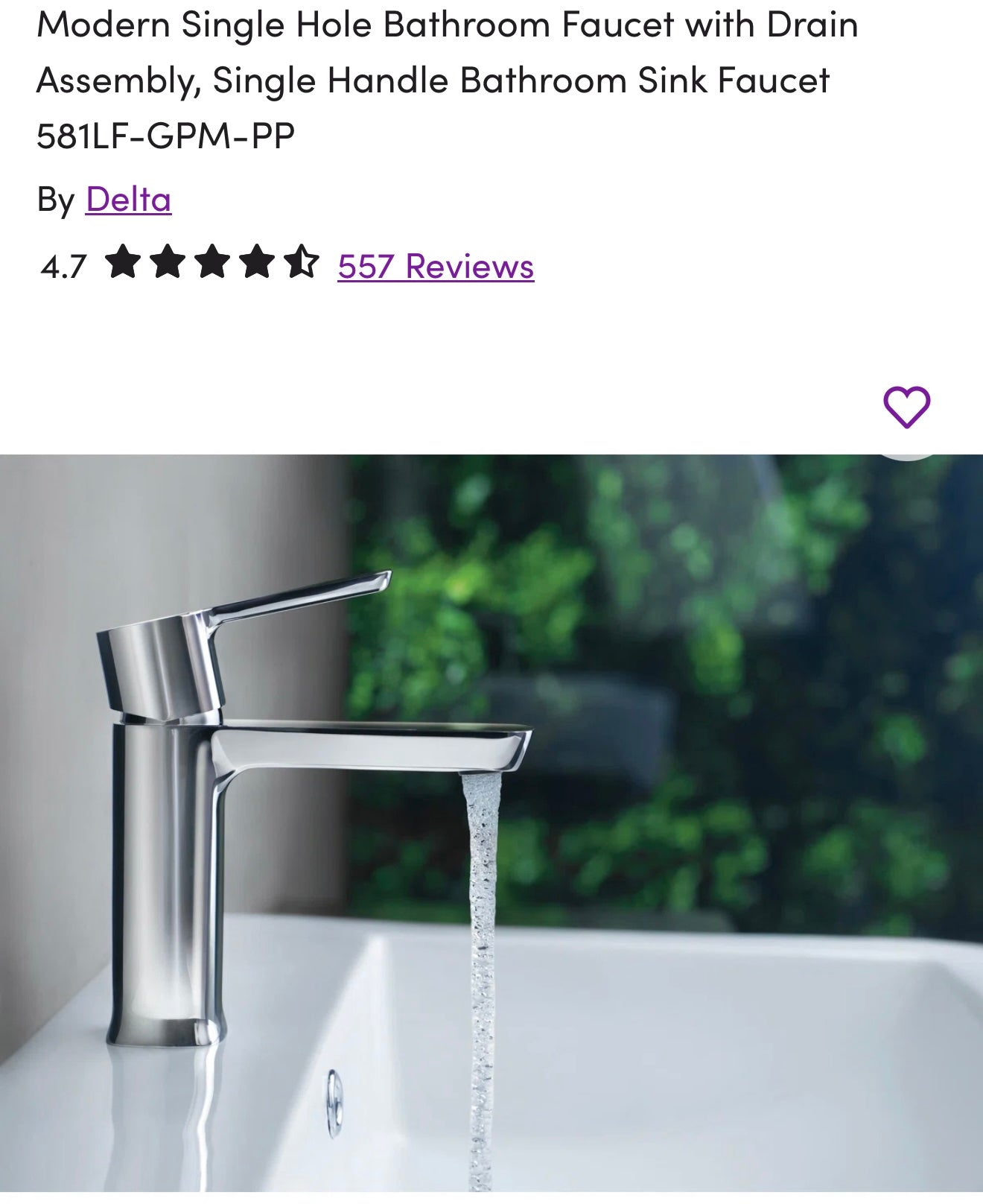 Faucet - Chrome Modern Single Hole Bathroom Faucet with Drain Assembly, Single Handle Bathroom Sink Faucet - WF11.7.25