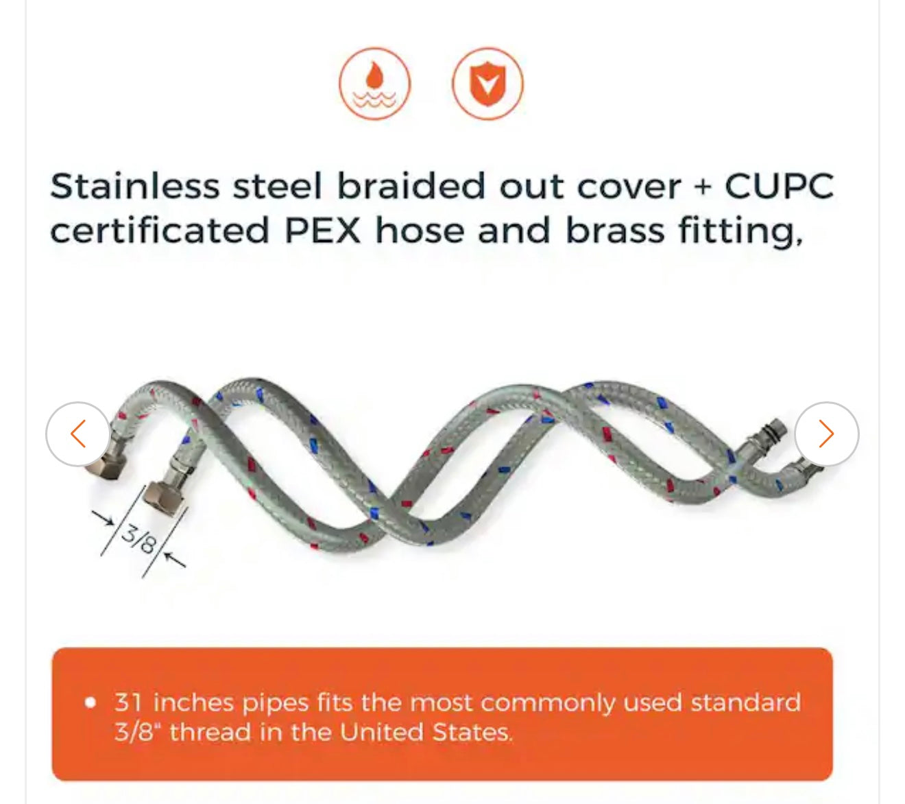 Faucet - Waterfall Single Hole Single Handle Bathroom Faucet with Deckplate, Pop Up Drain Assembly and Supply Lines in Gold - WF11.7.25