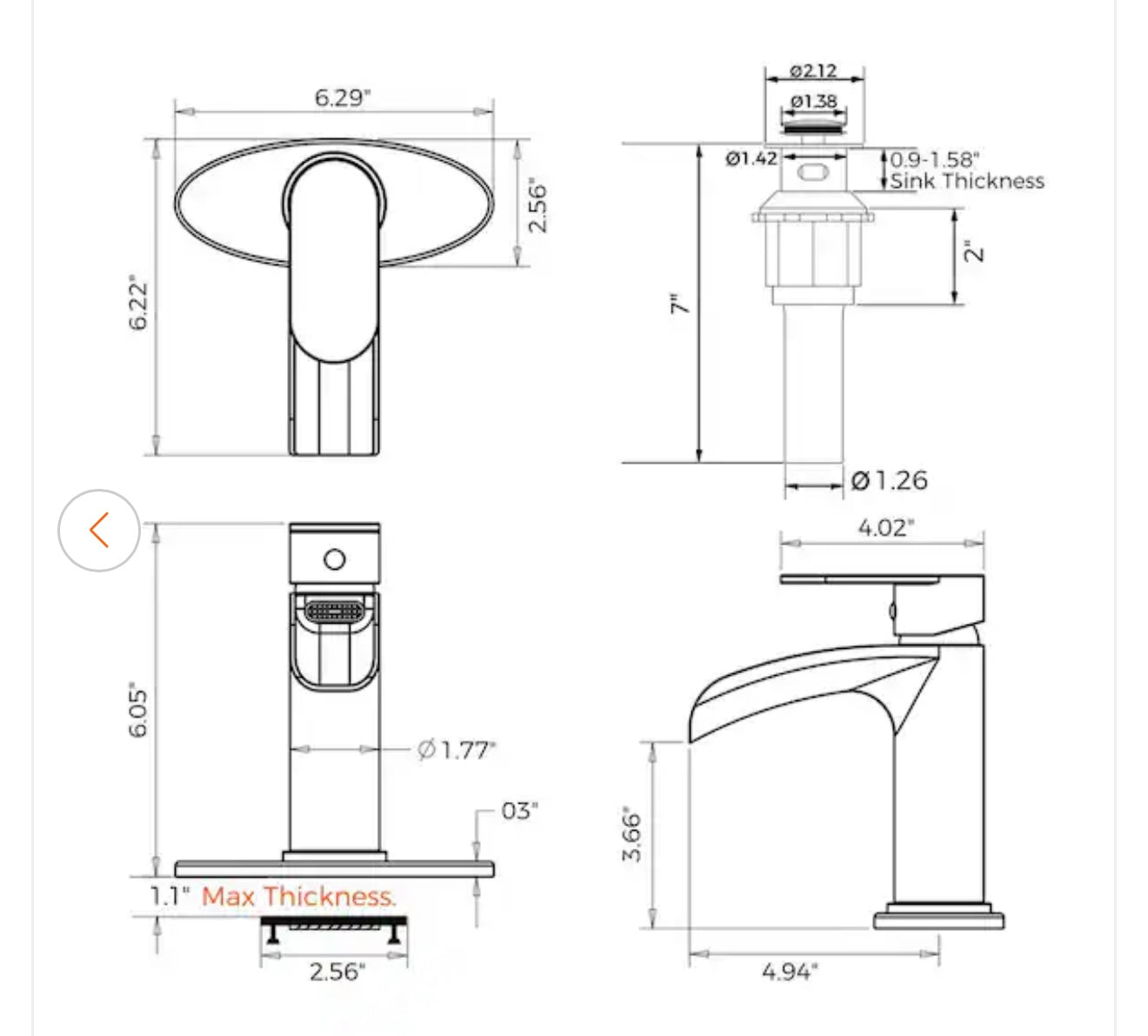 Faucet - Waterfall Single Hole Single Handle Bathroom Faucet with Deckplate, Pop Up Drain Assembly and Supply Lines in Gold - WF11.7.25