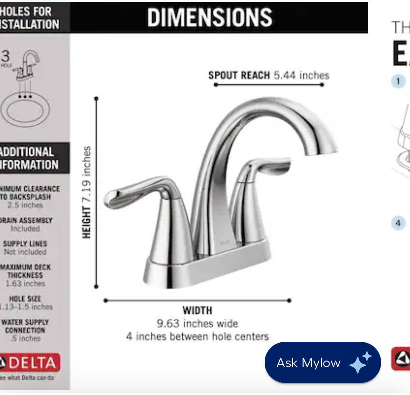 Faucet - Delta Arvo Chrome 4-in centerset 2-handle WaterSense High-arc Residential Handle Bathroom Sink Faucet - WF11.7.25