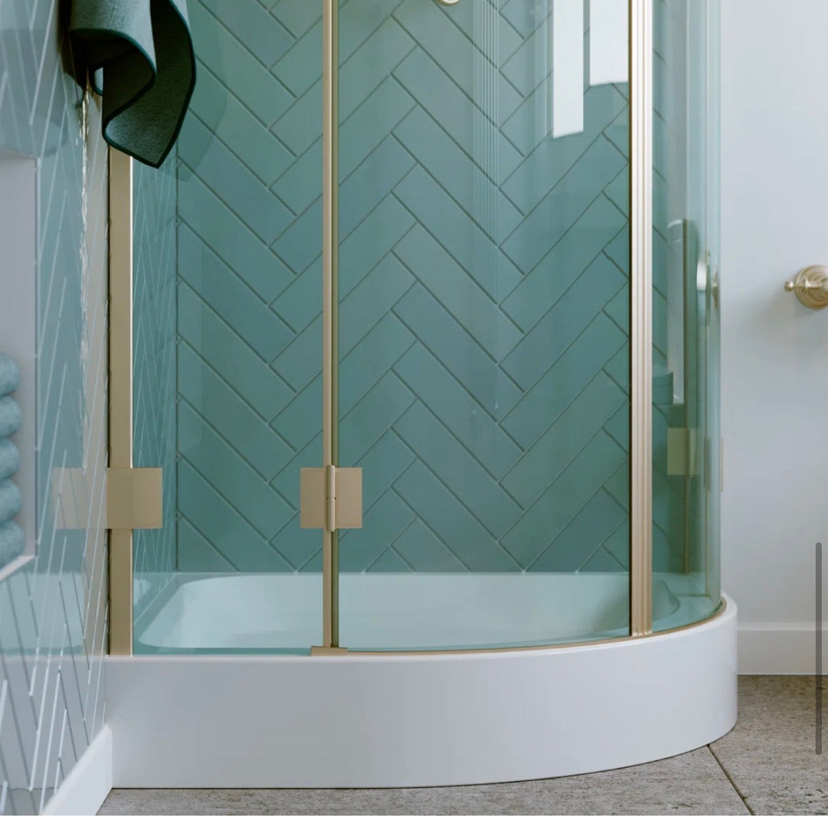 Shower Base - Voltaire Corner Shower Base 32” x 32” Neo-Angle drain