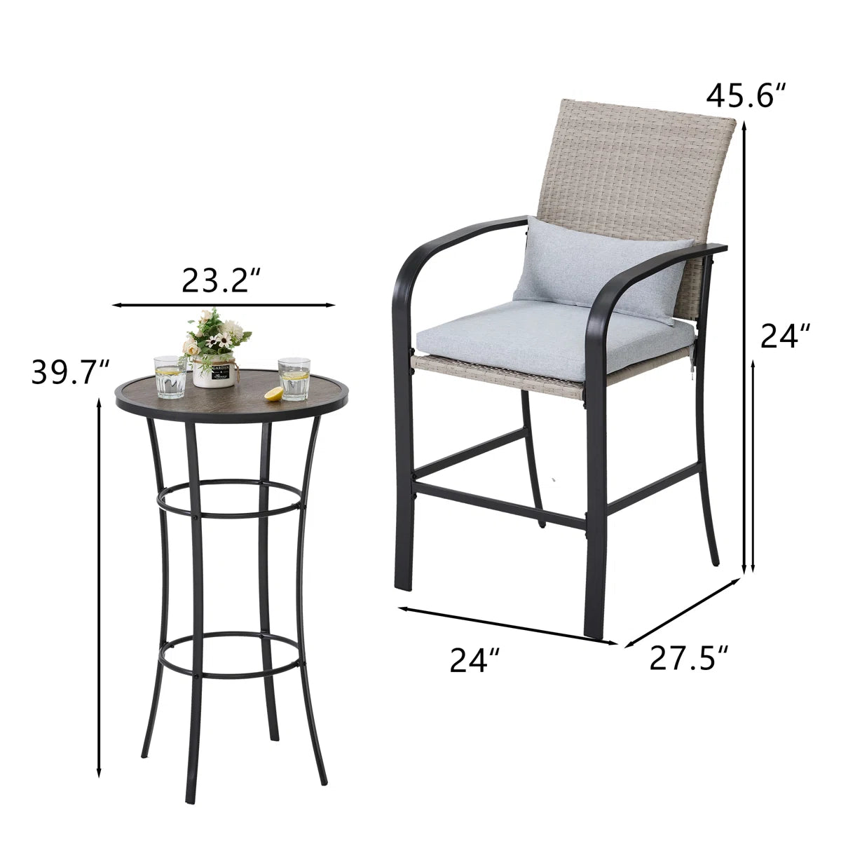 Outdoor - Bar Bistro Set Shikera  - WF9.25.25