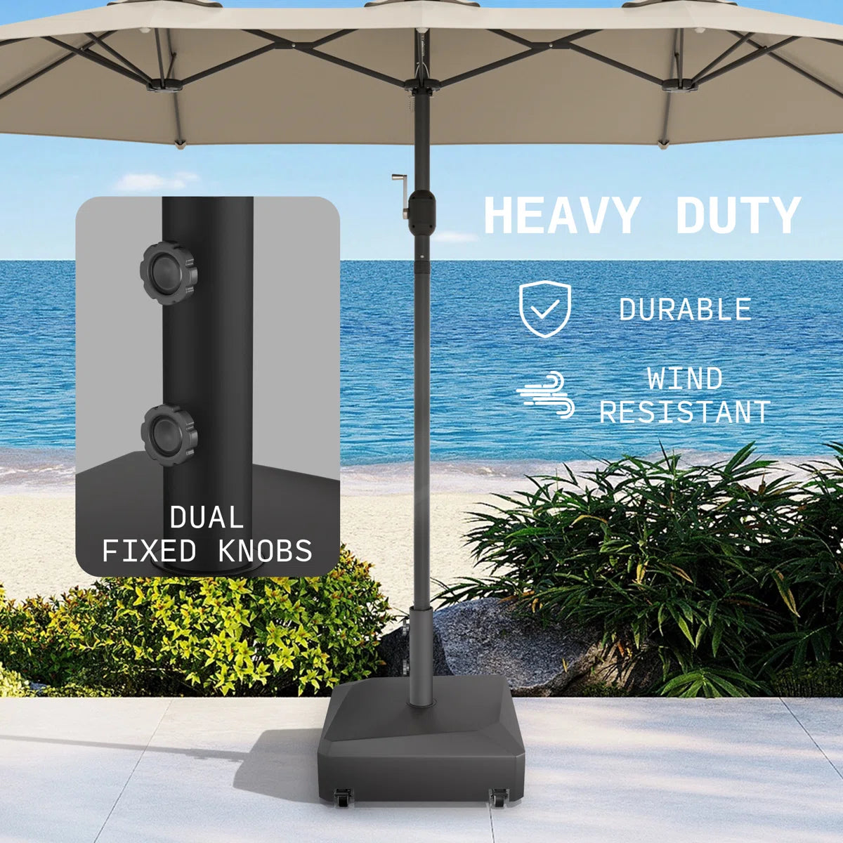Outdoor - Umbrella Base 120 lb Heavy Duty - WF9.25.25
