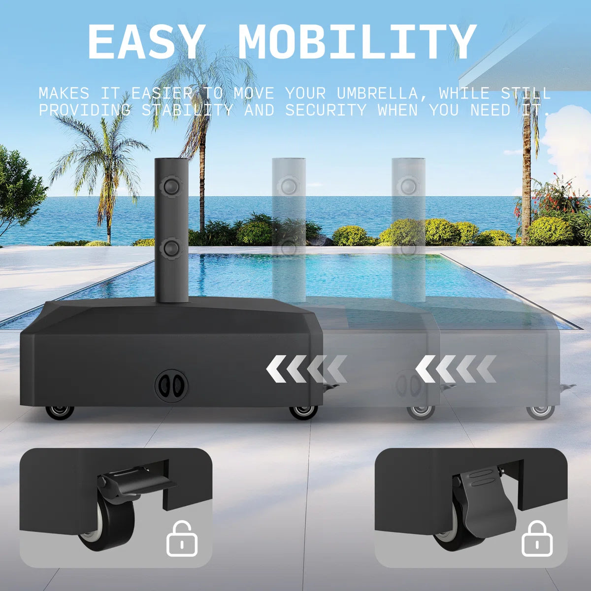 Outdoor - Umbrella Base 120 lb Heavy Duty - WF9.25.25