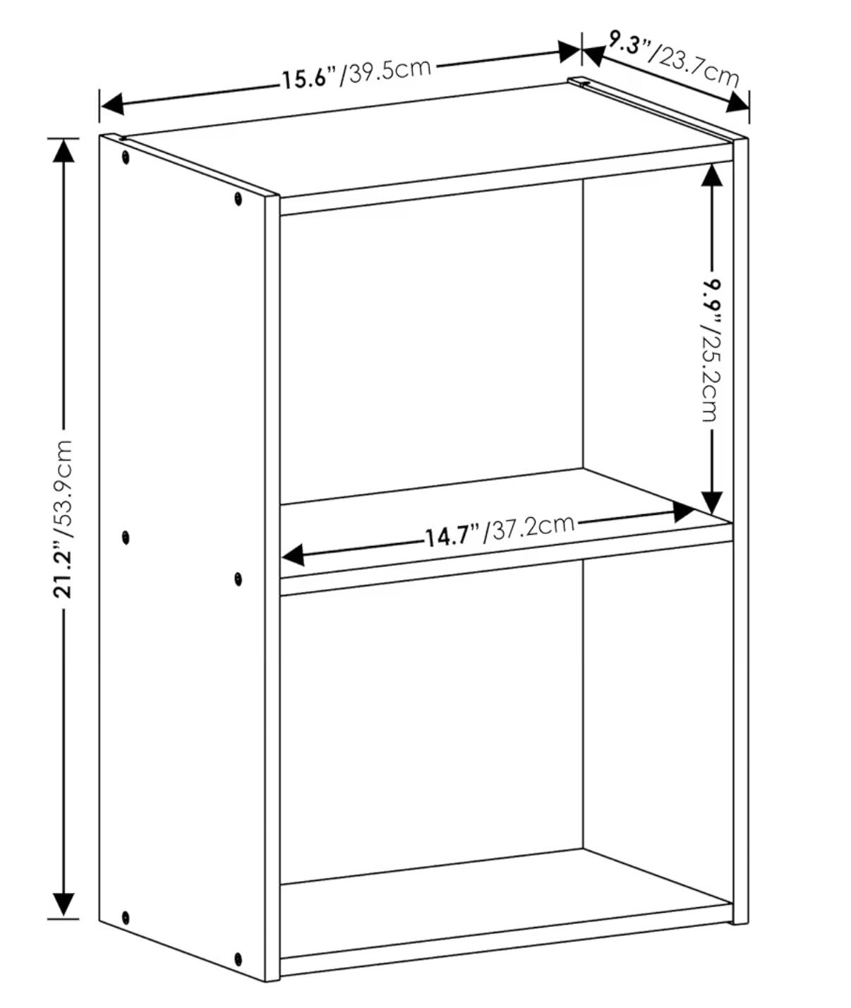 Storage - 2 Cube Storage, French Oak
