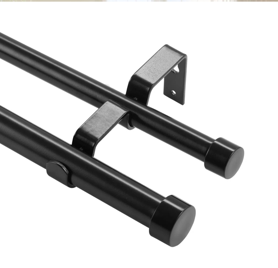 Curtain Rod - Steel Adjustable Double Curtain Rod 36”-72” - WF9.25.25