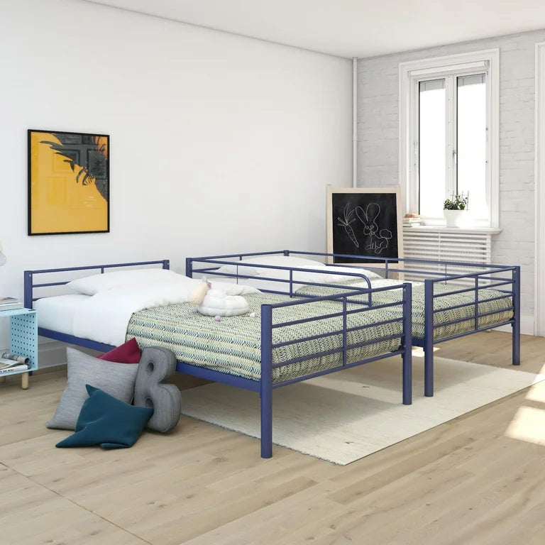 Bed - Bunk Convertible Twin over Twin Blue Metal - WF9.25.25