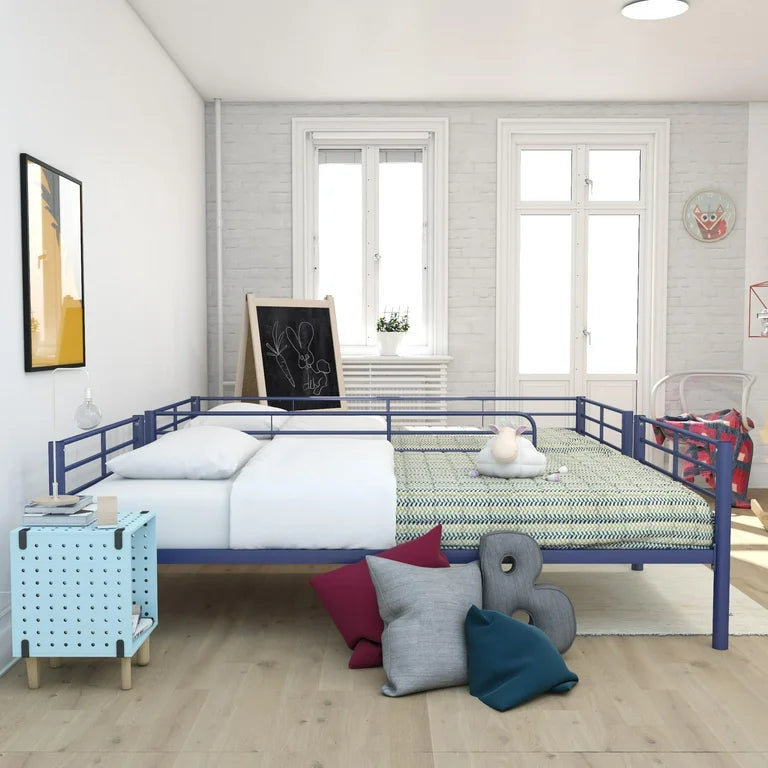 Bed - Bunk Convertible Twin over Twin Blue Metal - WF9.25.25