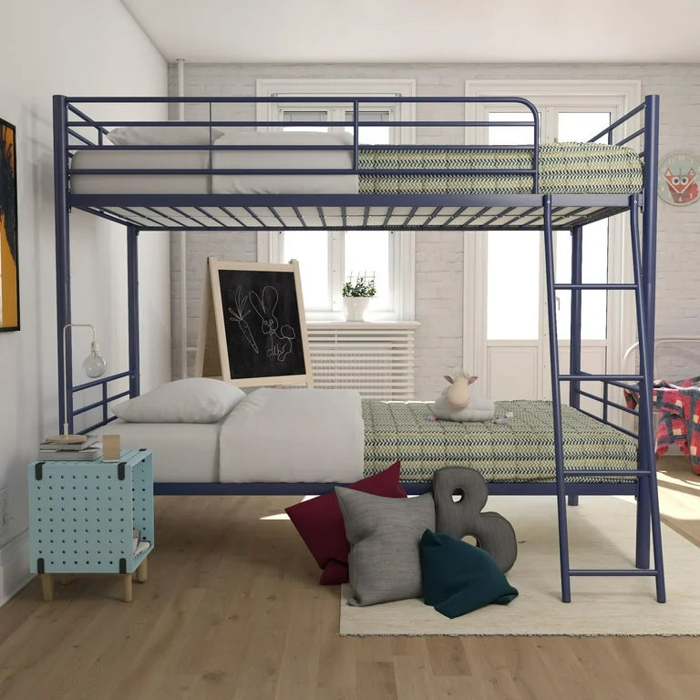 Bed - Bunk Convertible Twin over Twin Blue Metal - WF9.25.25