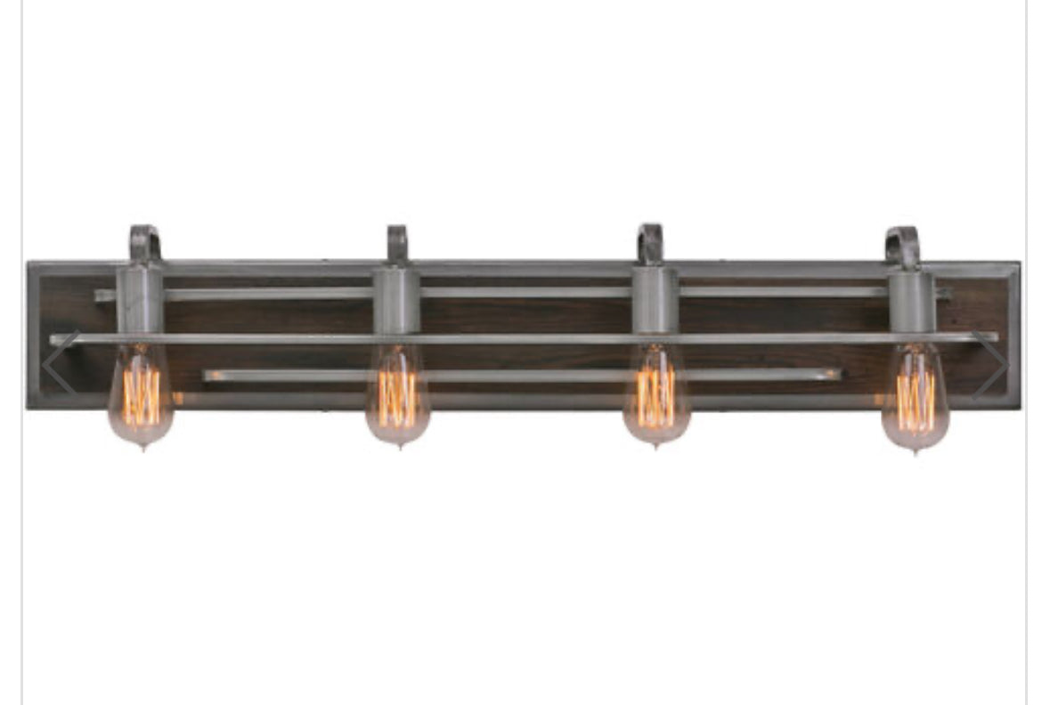 Vanity Light - Lofty 4 Light 34 inch Steel Vanity Light Wall Light - Hebron 4