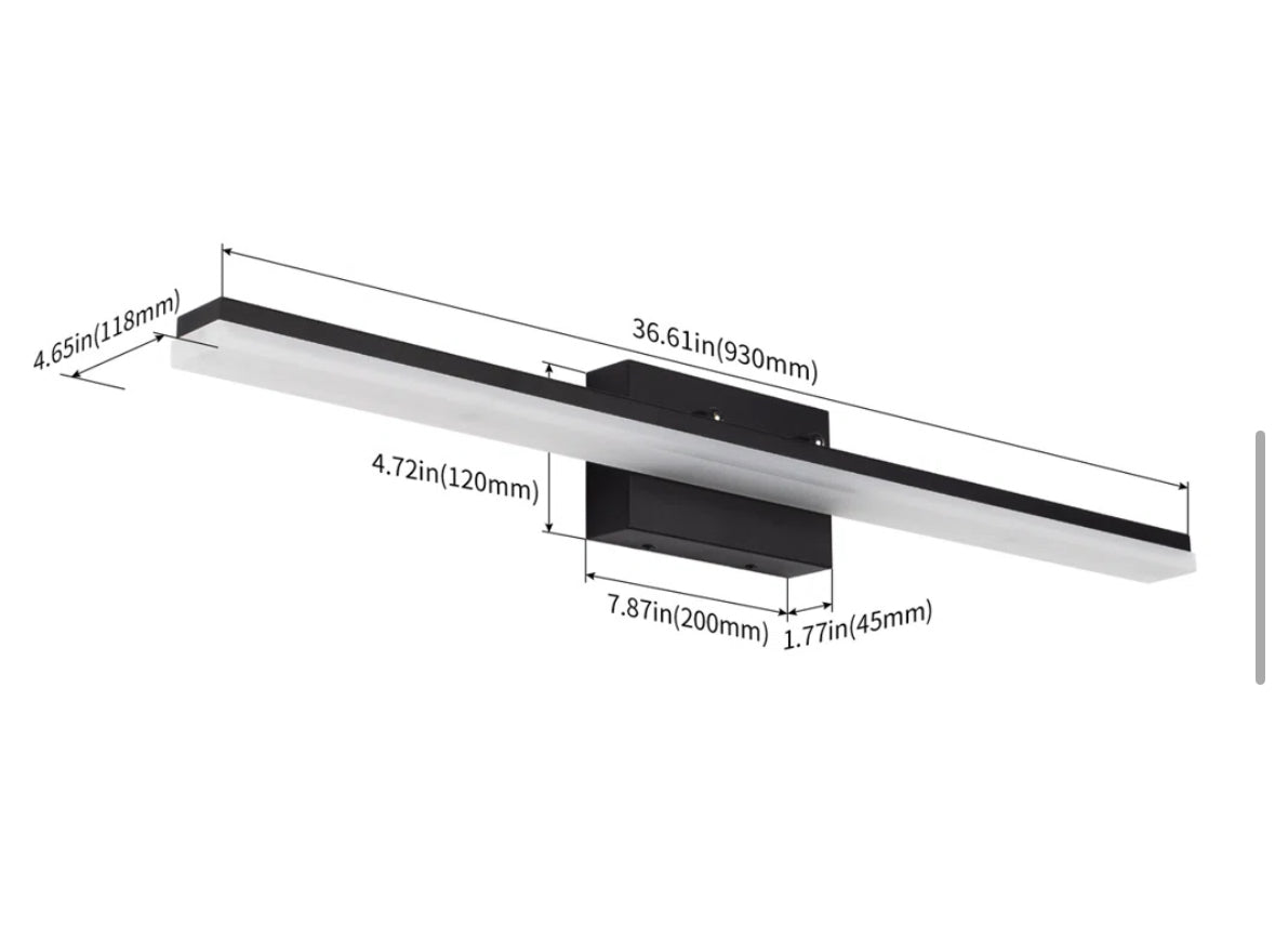 Vanity Light - Bath Bar Alfonza 36" 1 Light Dimmable LED Bath Bar - T&F5.19.25
