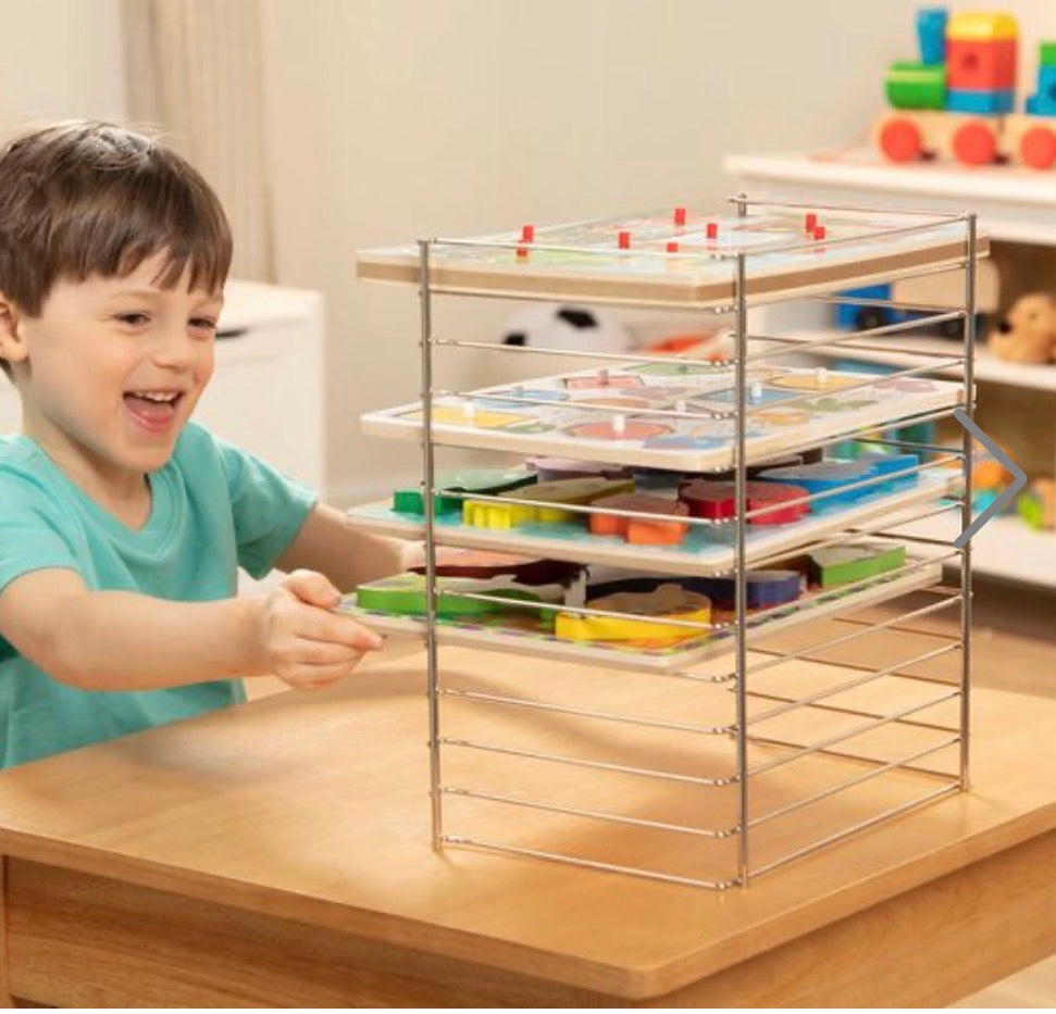 Organization - Melissa & Doug Multi-Fit Wire Puzzle Rack