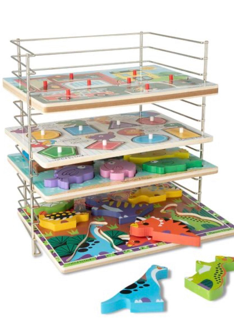Organization - Melissa & Doug Multi-Fit Wire Puzzle Rack