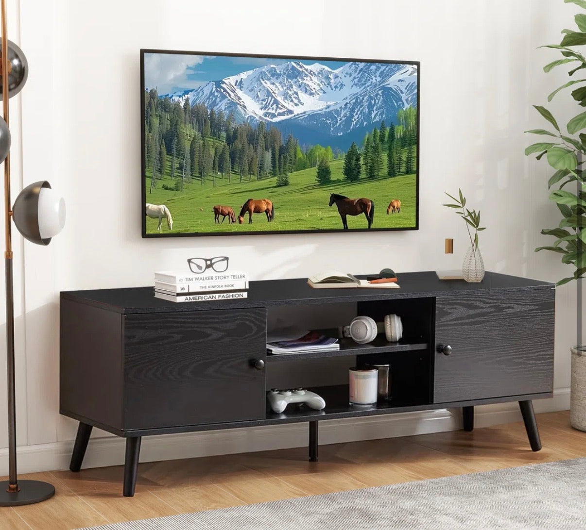 Media Stand - Modern TV Stand for TV 55 to 60” (some damage see all photos)