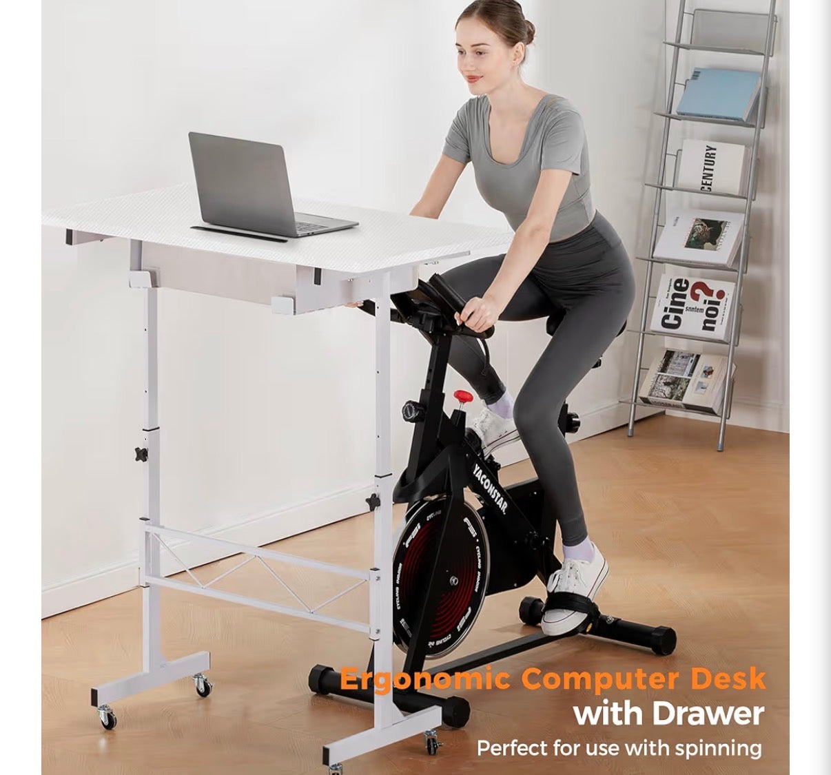 Desk - Small Standing Desk Adjustable Height Small Computer Desk Mobile Portable Rolling Laptop Table with Wheels 32" Computer Workstation Sit Stand Desks Portable Standing Table Treadmill desks