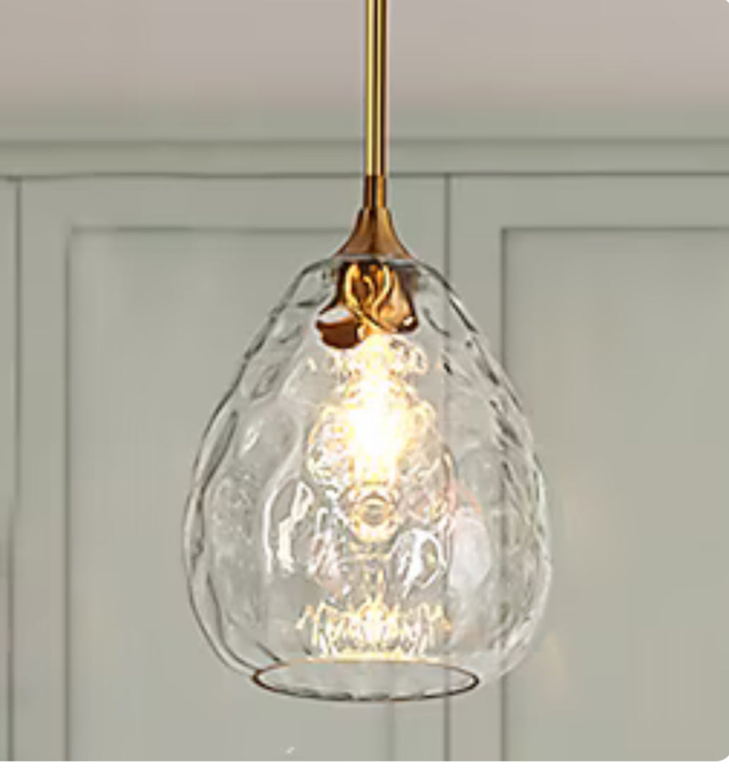 Pendant - 1 Light Textured Glass Teardrop - WF9.25.25