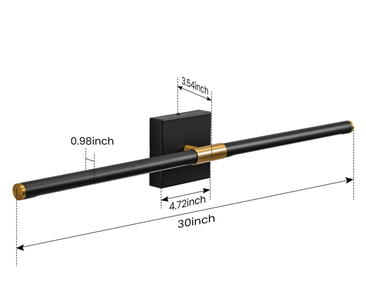 Vanity Light - Fiza LED Matte Black/Gold - T&F5.19.25