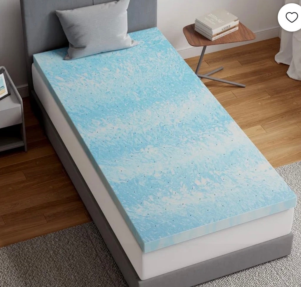 Mattress Topper -Twin Size 3 Inch Memory Foam Mattress Topper with Cooling Gel Twin Size Bed Comfort Supportive Bed Pad, CertiPUR-US Certified