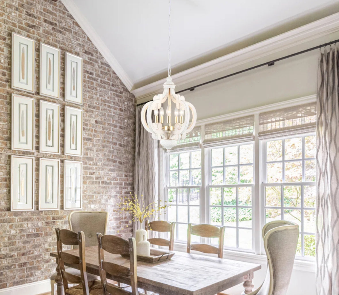 Chandelier -Tinnin 5 light Dimmable Geometric Chandelier T&F5.19.25