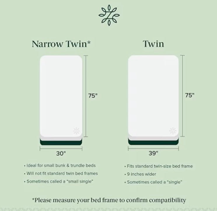 Mattress - Twin Size Narrow Zinus 5” Memory Foam Mattress