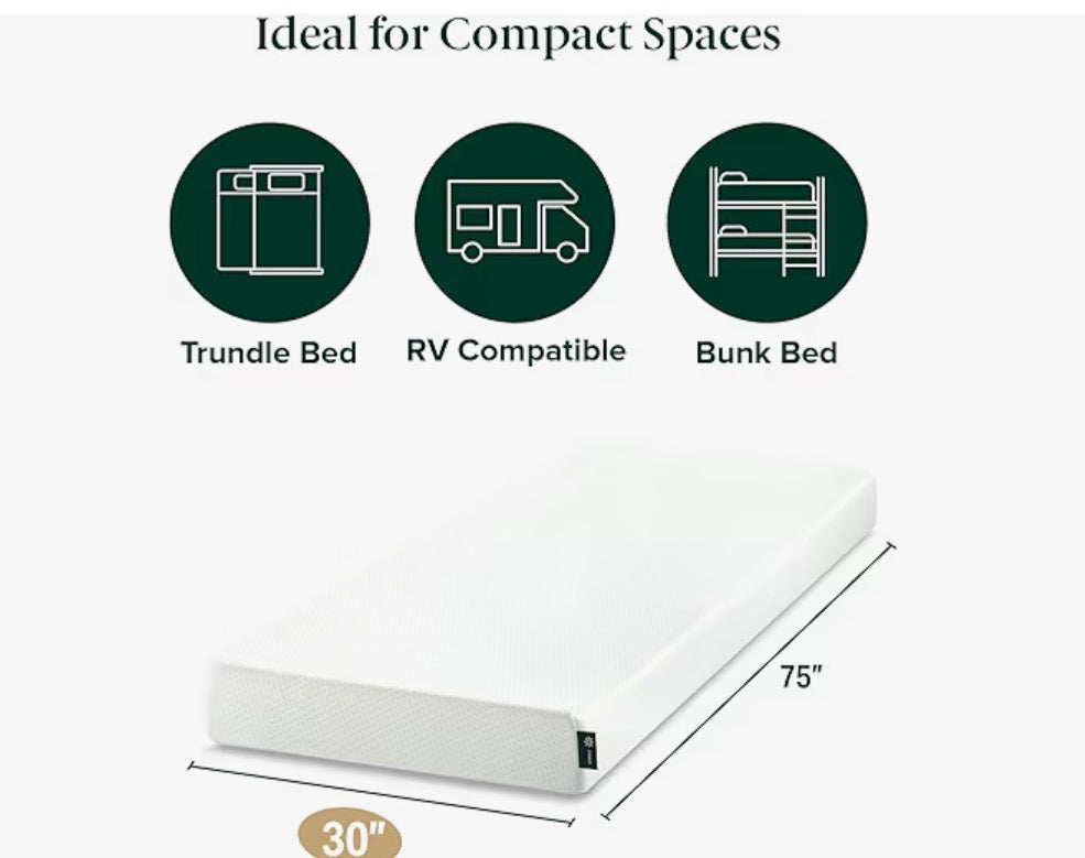 Mattress - Twin Size Narrow Zinus 5” Memory Foam Mattress