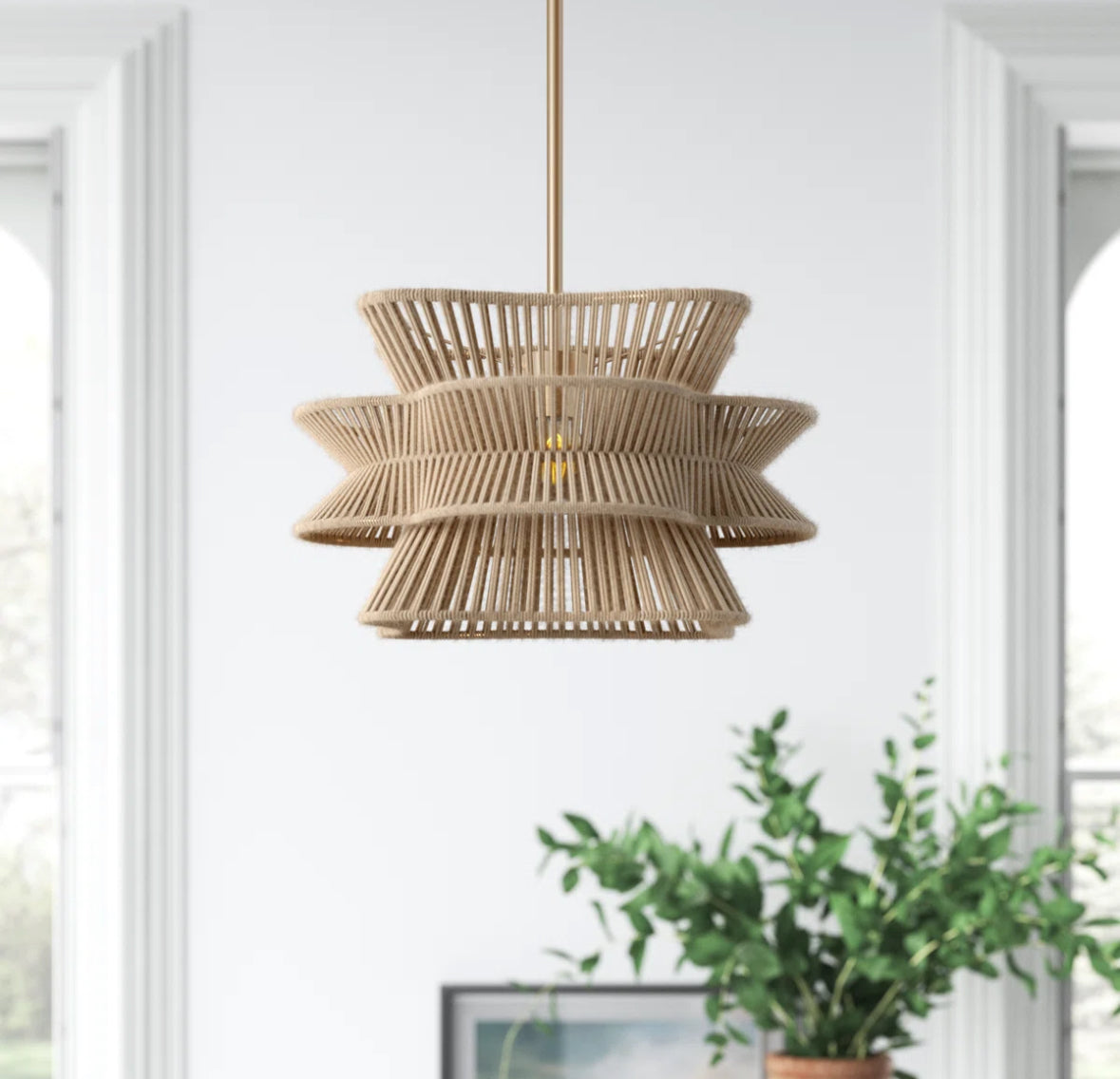 Pendant - (3) Towne Woven 1 Light - T&F5.19.25