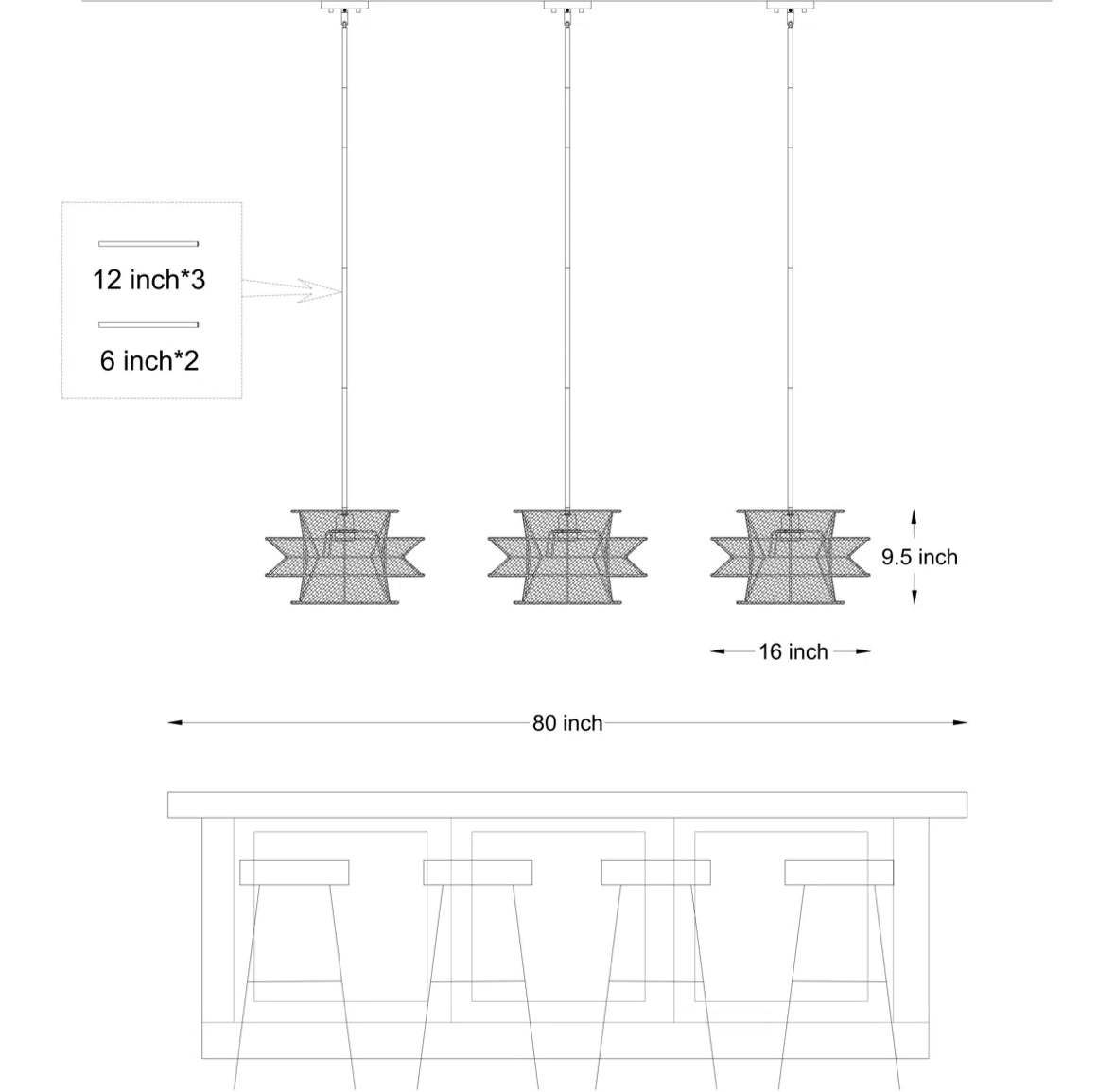 Pendant - (3) Towne Woven 1 Light - T&F5.19.25