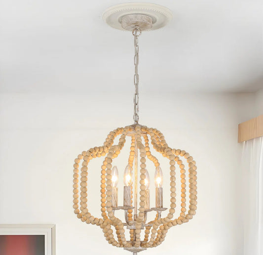 Chandelier - Aureliana 4 Light Dimmable Geometric Beaded - WF9.25.25