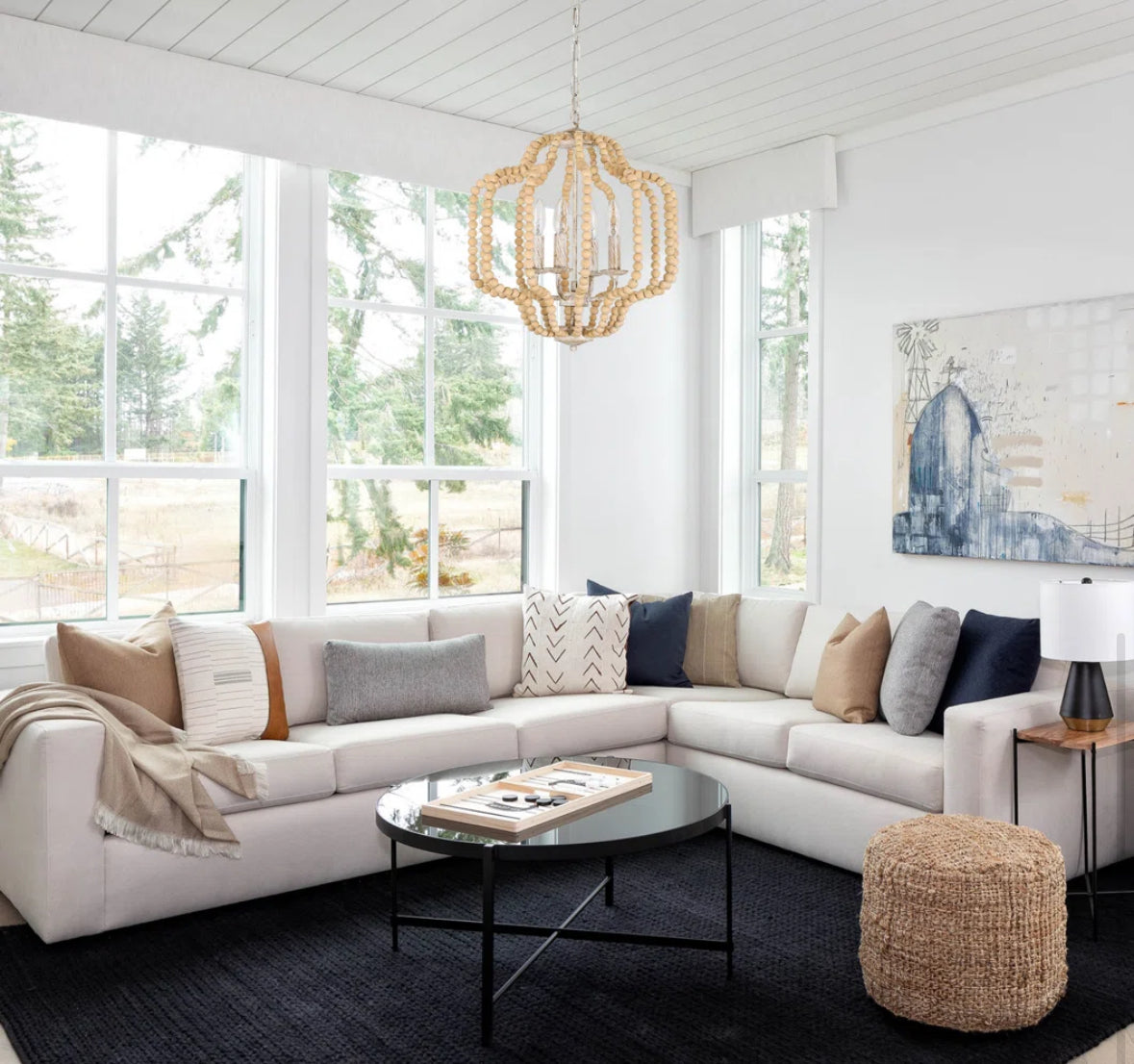 Chandelier - Aureliana 4 Light Dimmable Geometric Beaded - WF9.25.25